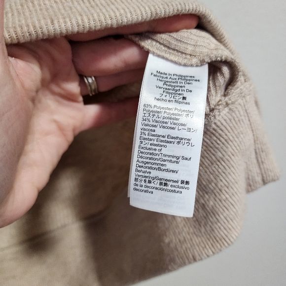 J.CREW Brushed rib puff-sleeve crewneck in latte size S - Picture 4 of 8